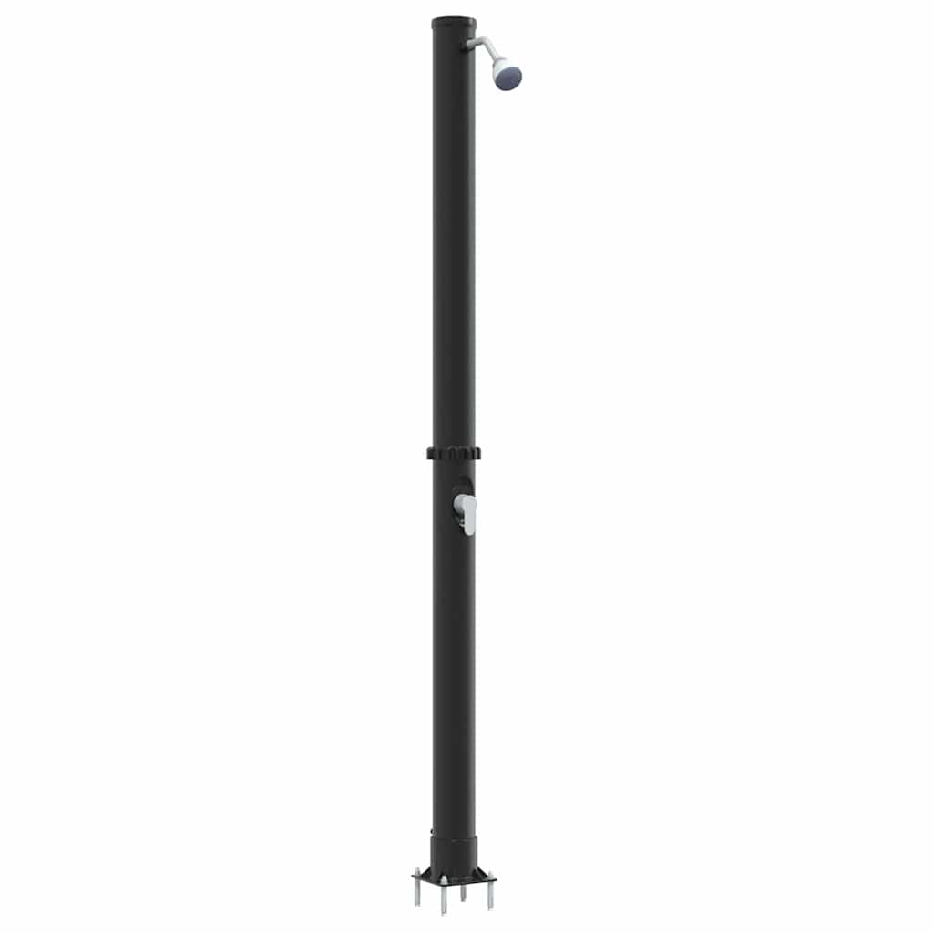 Buiten Zonne-Douche Zwart 217 Cm Pvc En Aluminium