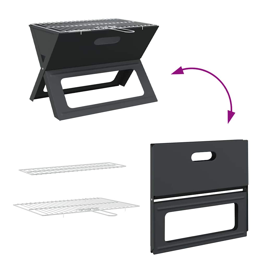 Buitengrill Zwart 46 X 31 X 31 Cm Staal