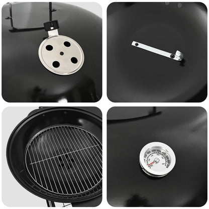 Buitengrill Met Wiel Zwart 91 X 71 X 107 Cm Metaal