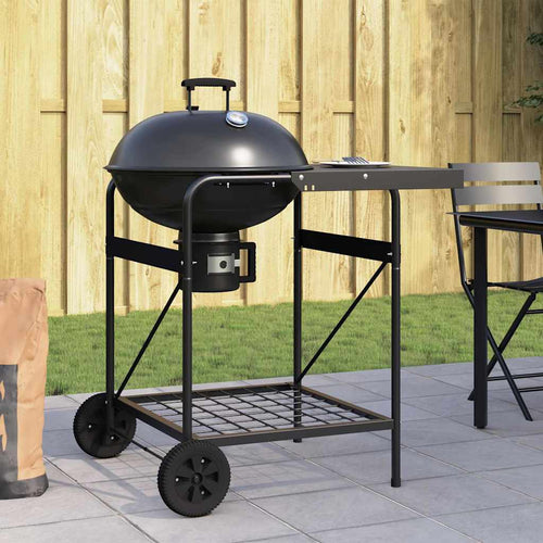 Buitengrill Met Wiel Zwart 91 X 71 X 107 Cm Metaal