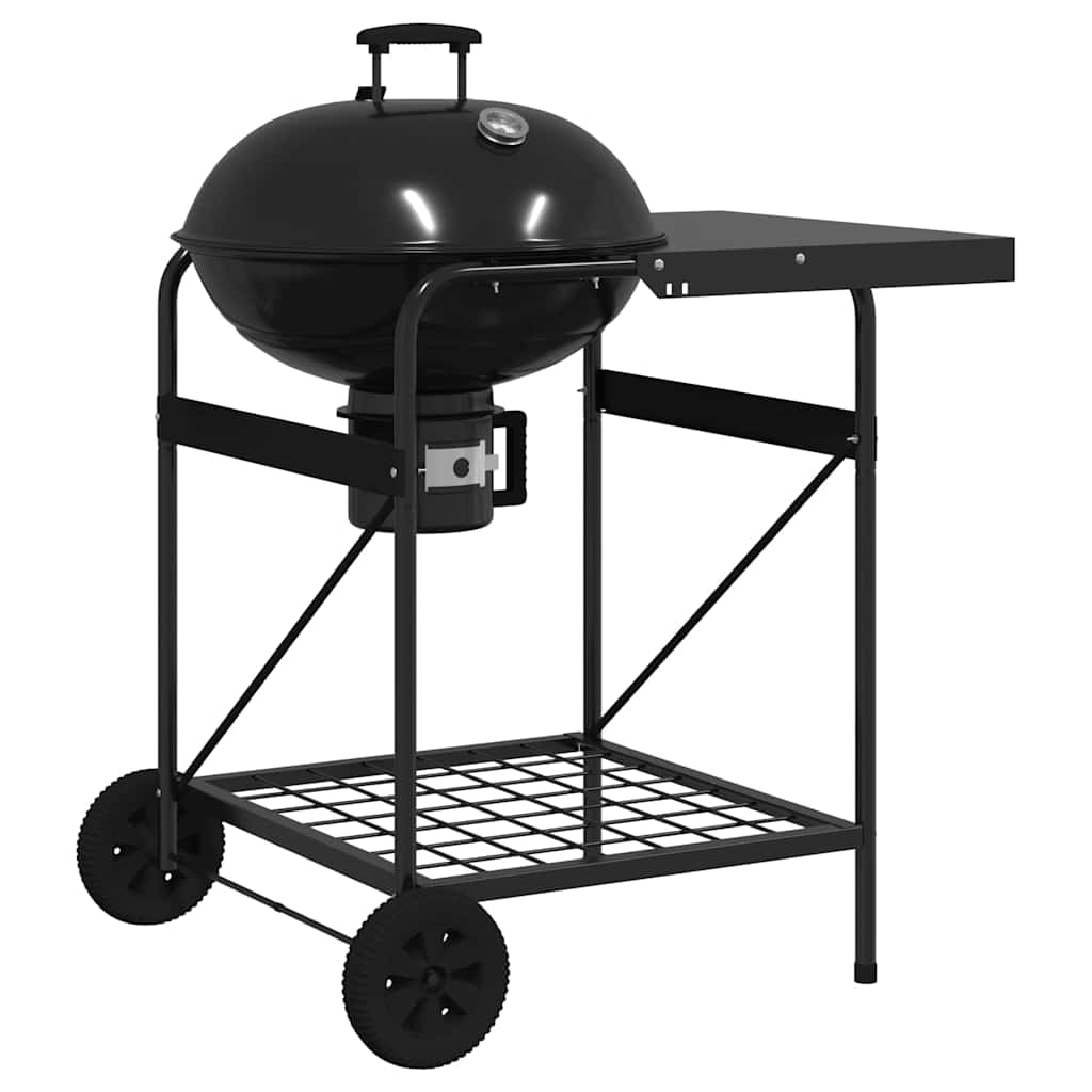Buitengrill Met Wiel Zwart 91 X 71 X 107 Cm Metaal