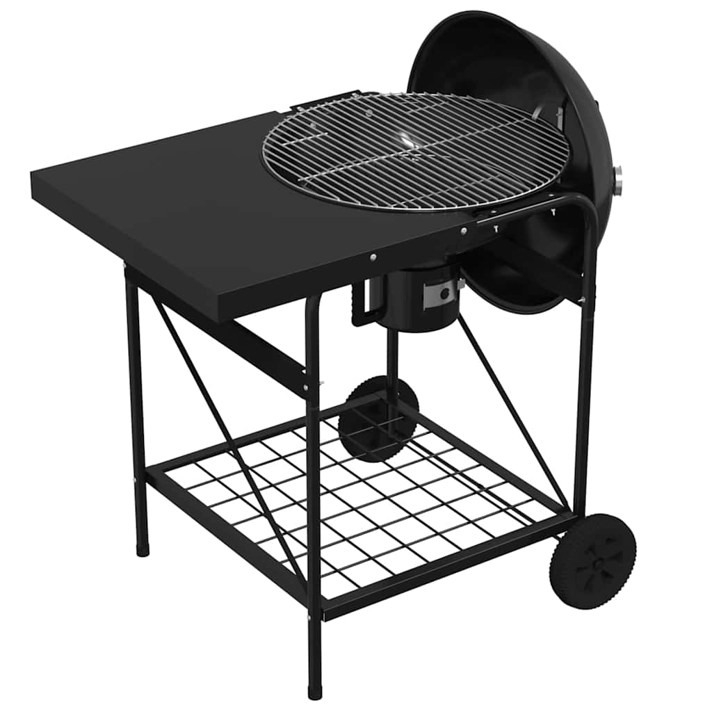 Buitengrill Met Wiel Zwart 91 X 71 X 107 Cm Metaal