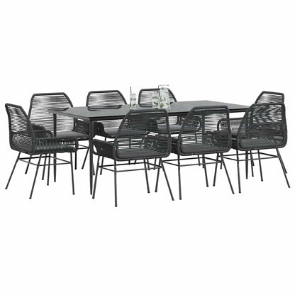 5-Delige Tuinset Met Kussens Poly Rattan Glas