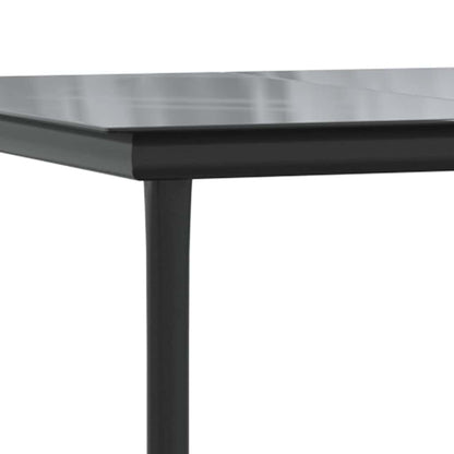 7-Delige Tuinset Met Kussens Poly Rattan Glas Zwart