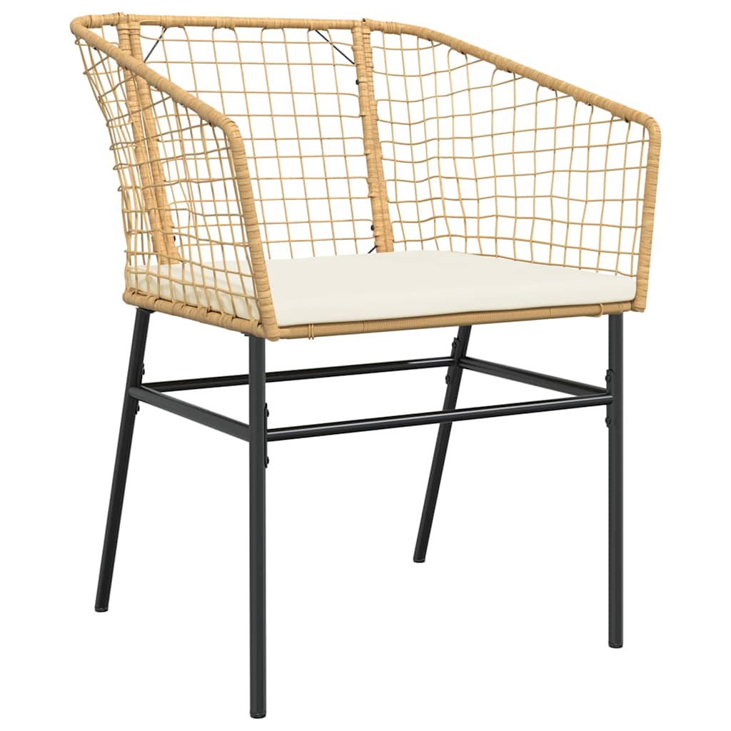 5-Delige Tuinset Met Kussens Poly Rattan Glas Bruin