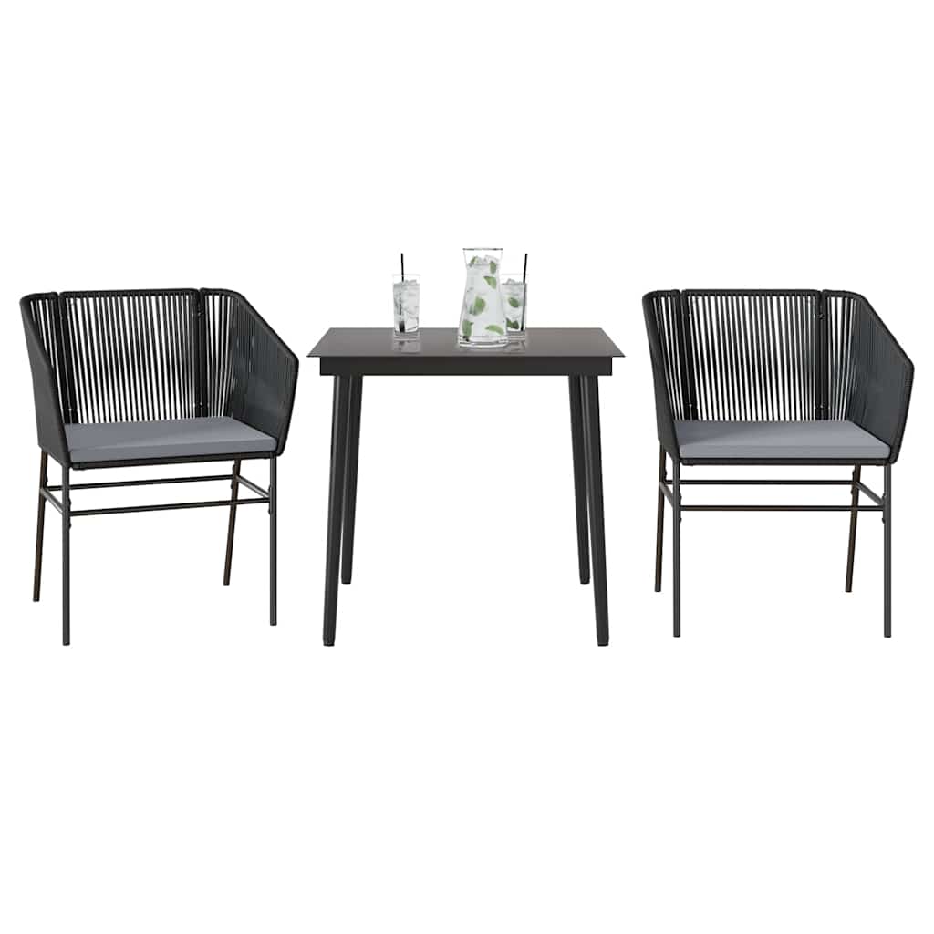 7-Delige Tuinset Met Kussens Poly Rattan Glas