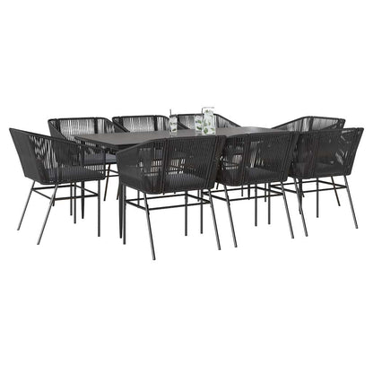 7-Delige Tuinset Met Kussens Poly Rattan Glas