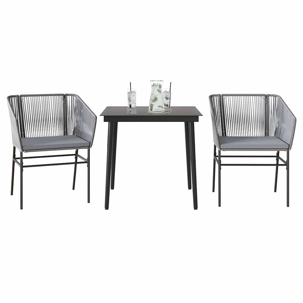 7-Delige Tuinset Met Kussens Poly Rattan Glas