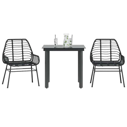 7-Delige Tuinset Met Kussens Poly Rattan Glas
