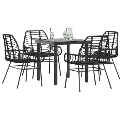 7-Delige Tuinset Met Kussens Poly Rattan Glas