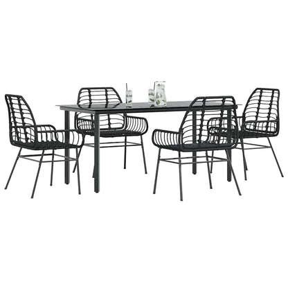 7-Delige Tuinset Met Kussens Poly Rattan Glas