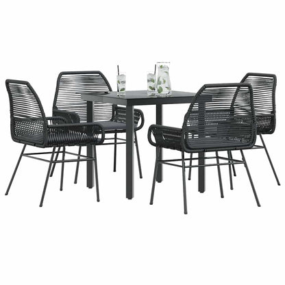 7-Delige Tuinset Met Kussens Poly Rattan Glas