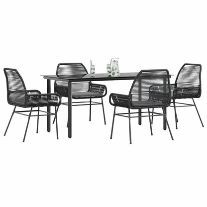 7-Delige Tuinset Met Kussens Poly Rattan Glas