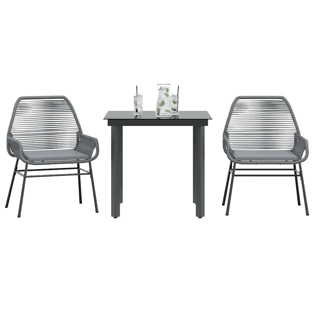 7-Delige Tuinset Met Kussens Poly Rattan Glas