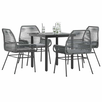 7-Delige Tuinset Met Kussens Poly Rattan Glas