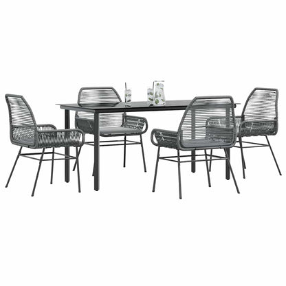 7-Delige Tuinset Met Kussens Poly Rattan Glas