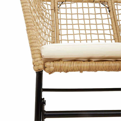 7-Delige Tuinset Met Kussens Poly Rattan Glas