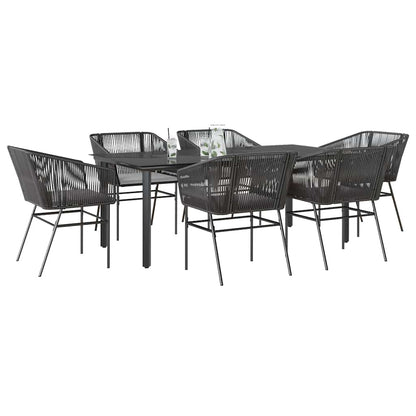 9-Delige Tuinset Met Kussens Poly Rattan Glas