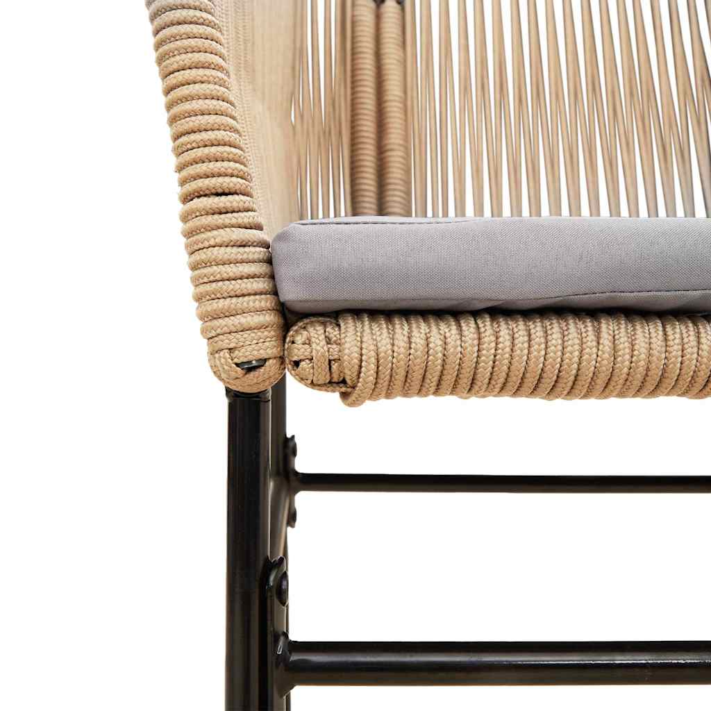 9-Delige Tuinset Met Kussens Poly Rattan Glas