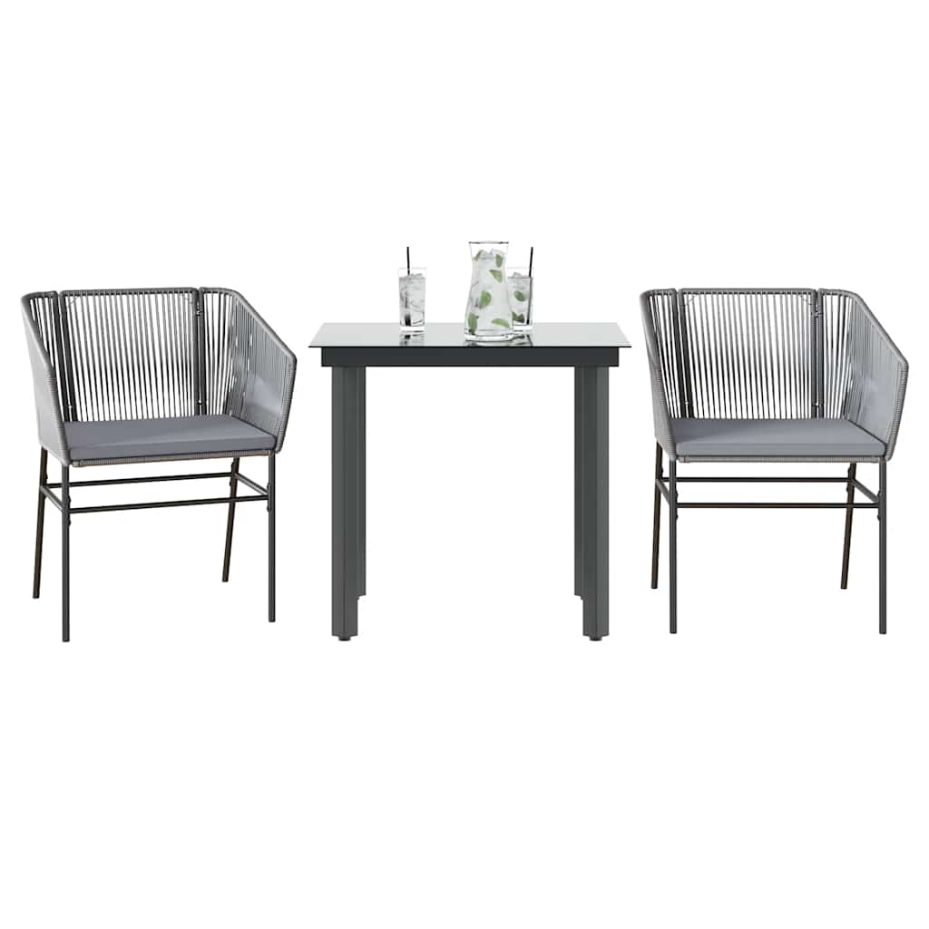 9-Delige Tuinset Met Kussens Poly Rattan Glas