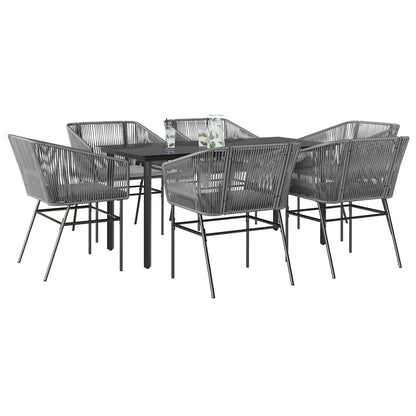 9-Delige Tuinset Met Kussens Poly Rattan Glas