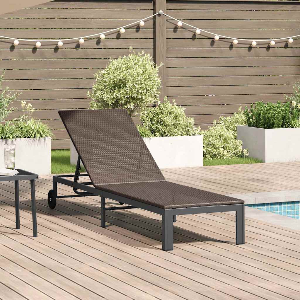 Ligstoel Poly Rattan