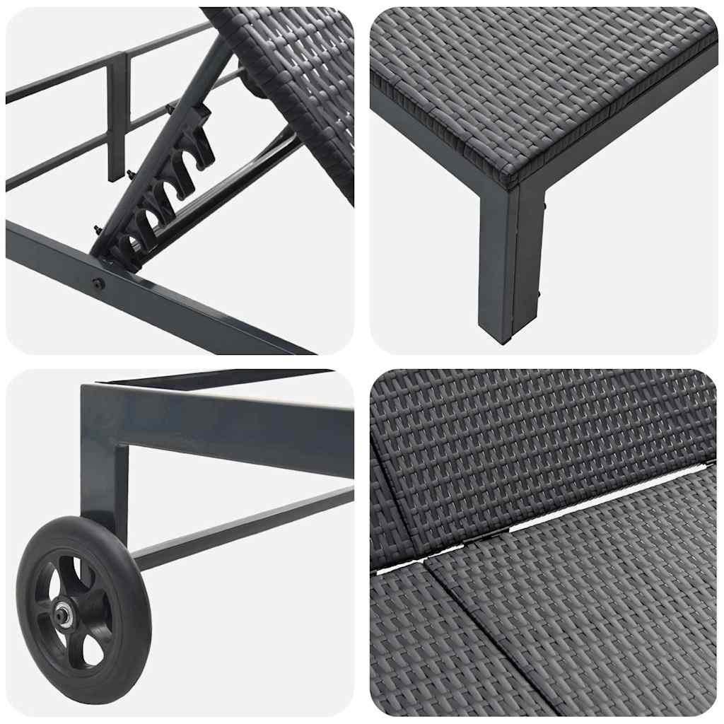 Ligstoel Poly Rattan