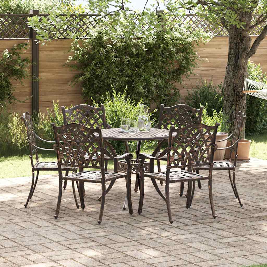 Tuin Eettafel Set 7 Pcs Aluminium