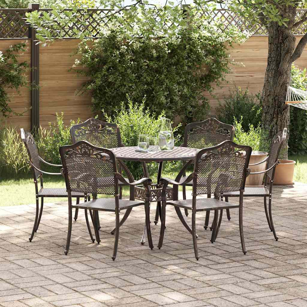 Tuin Eettafel Set 7 Pcs Aluminium