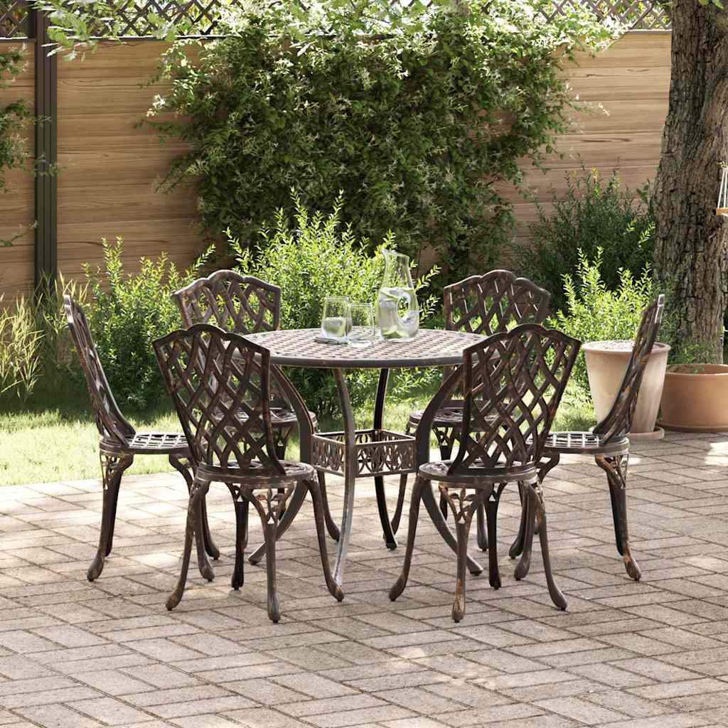 Tuin Eettafel Set 7 Pcs Aluminium
