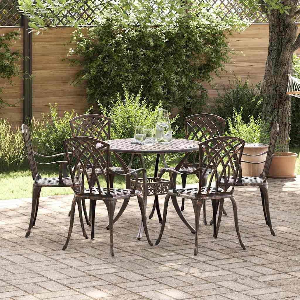 Tuin Eettafel Set 7 Pcs Aluminium