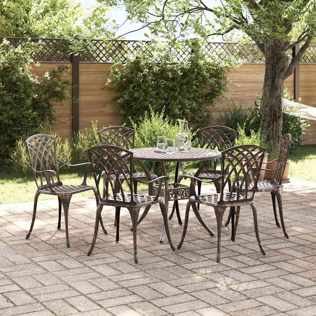 Tuin Eettafel Set 7 Pcs Aluminium