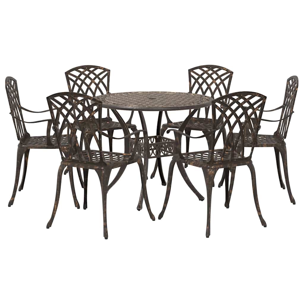 Tuin Eettafel Set 7 Pcs Aluminium
