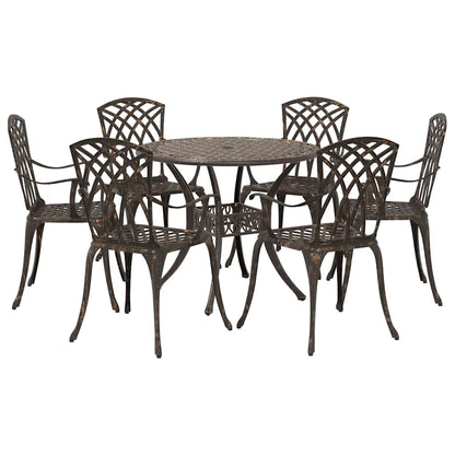 Tuin Eettafel Set 7 Pcs Aluminium