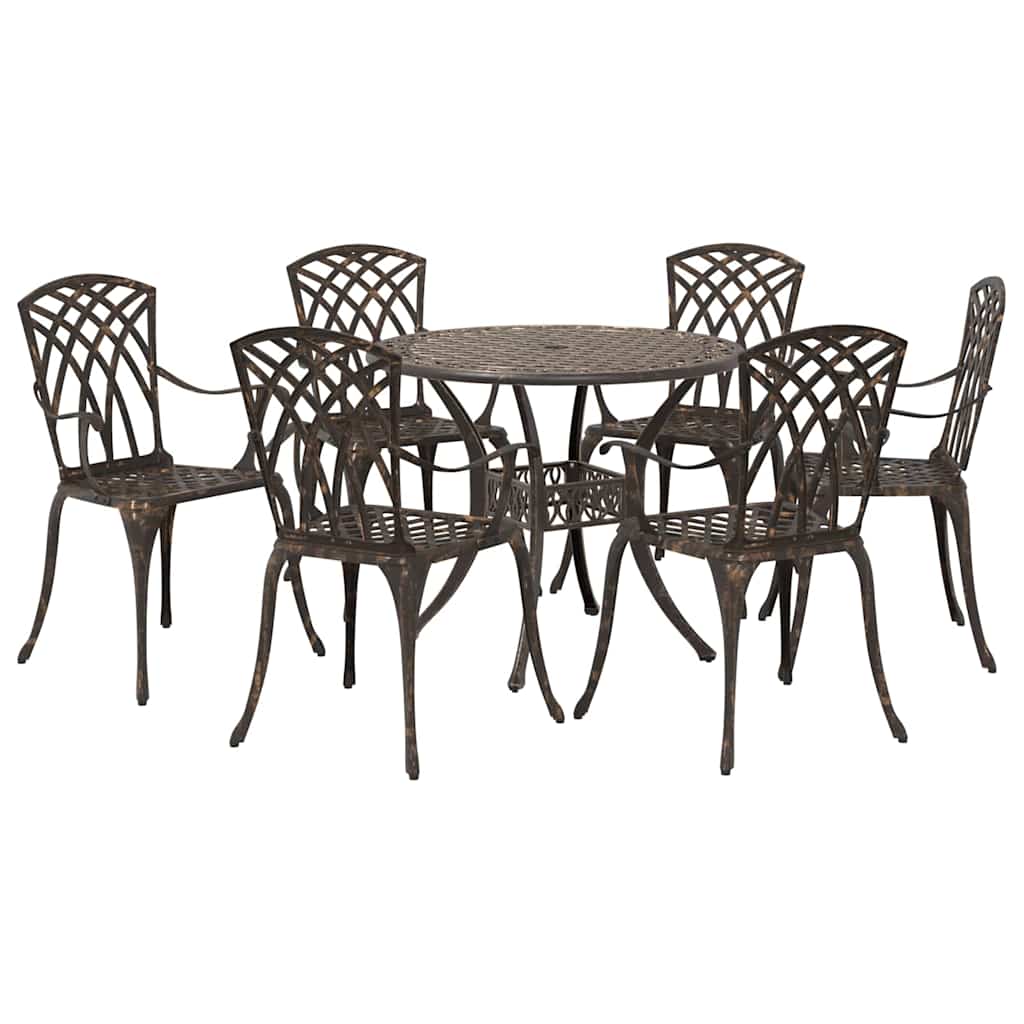 Tuin Eettafel Set 7 Pcs Aluminium