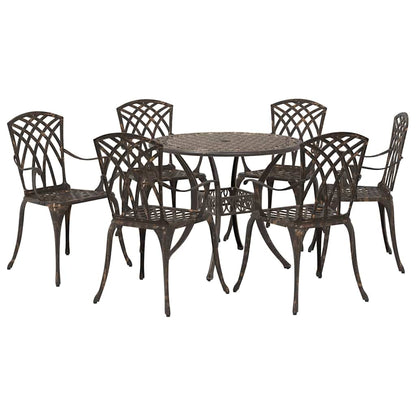 Tuin Eettafel Set 7 Pcs Aluminium