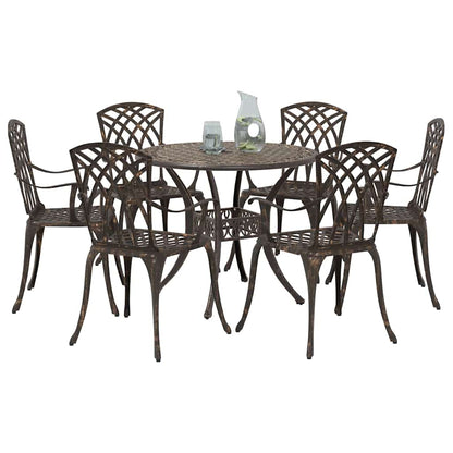Tuin Eettafel Set 7 Pcs Aluminium