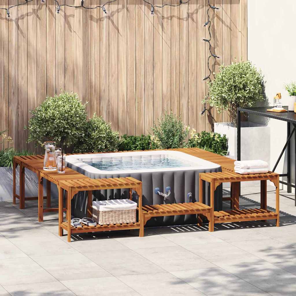 Hot Tub Omgeving Bruin 230 X 230 Cm Massief Acacia Hout