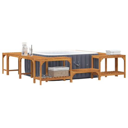 Hot Tub Omgeving Bruin 230 X 230 Cm Massief Acacia Hout