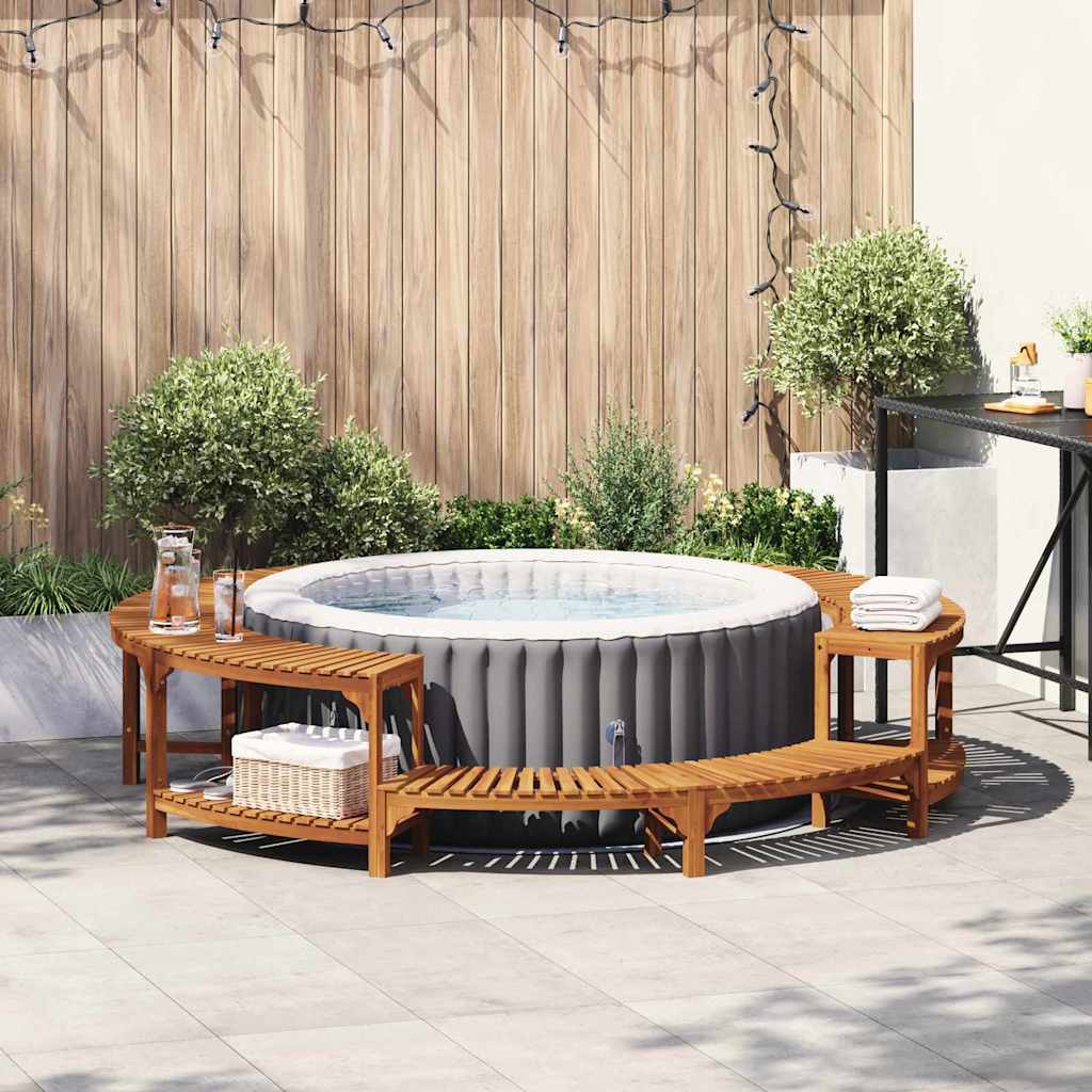 Hot Tub Omgeving Bruin Massief Acacia Hout