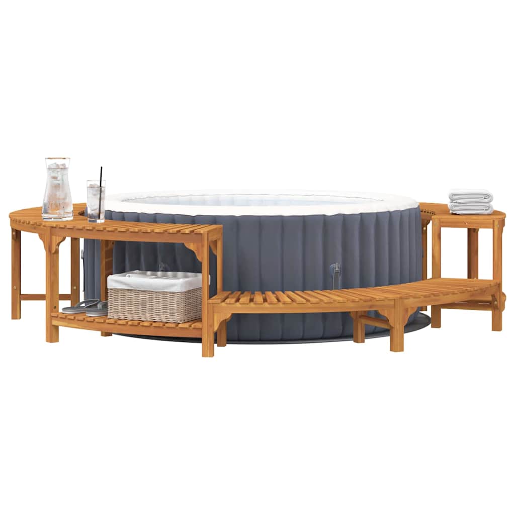 Hot Tub Omgeving Bruin Massief Acacia Hout