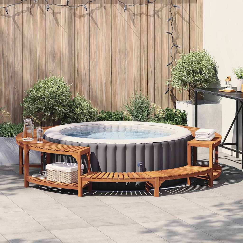 Hot Tub Omgeving Bruin Massief Acacia Hout