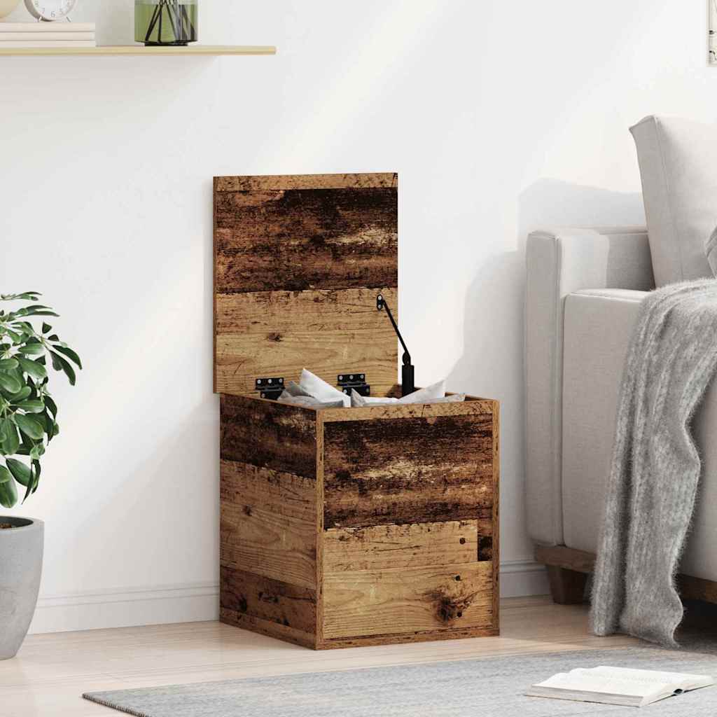 Opslagdoos Met Opslag Bewerkt Hout