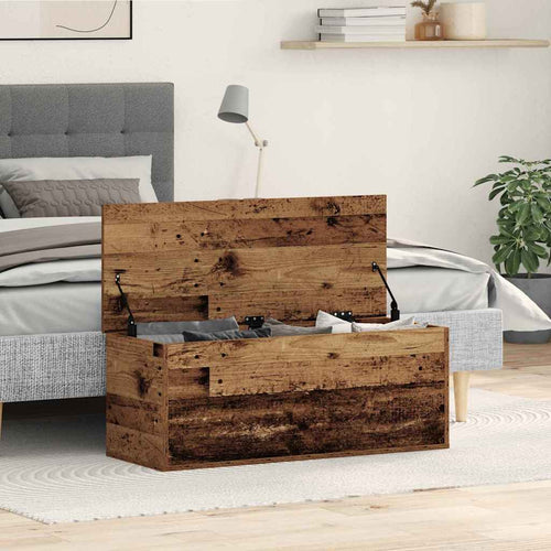 Opslagdoos Met Opslag Bewerkt Hout