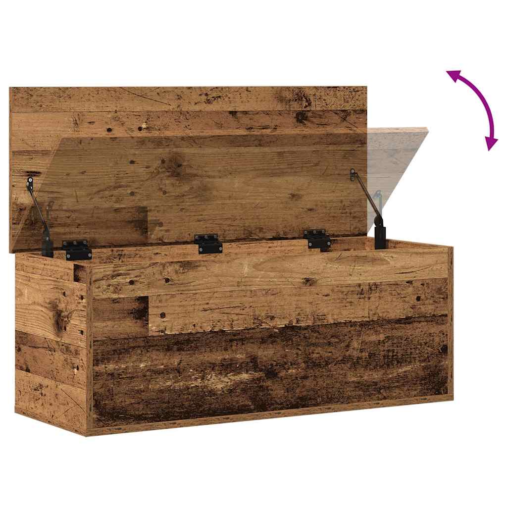 Opslagdoos Met Opslag Bewerkt Hout