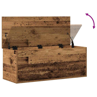 Opslagdoos Met Opslag Bewerkt Hout