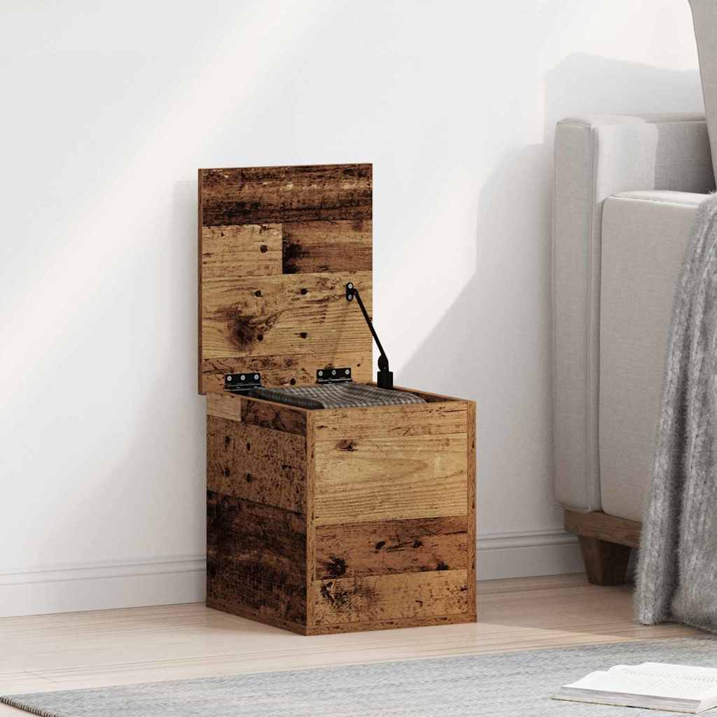 Opslagdoos Met Opslag Bewerkt Hout