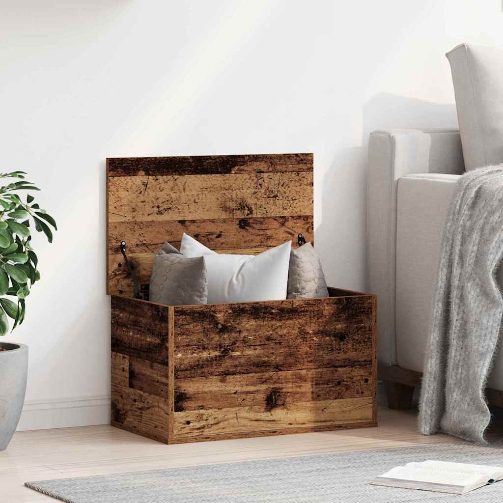 Opslagdoos Met Opslag Bewerkt Hout