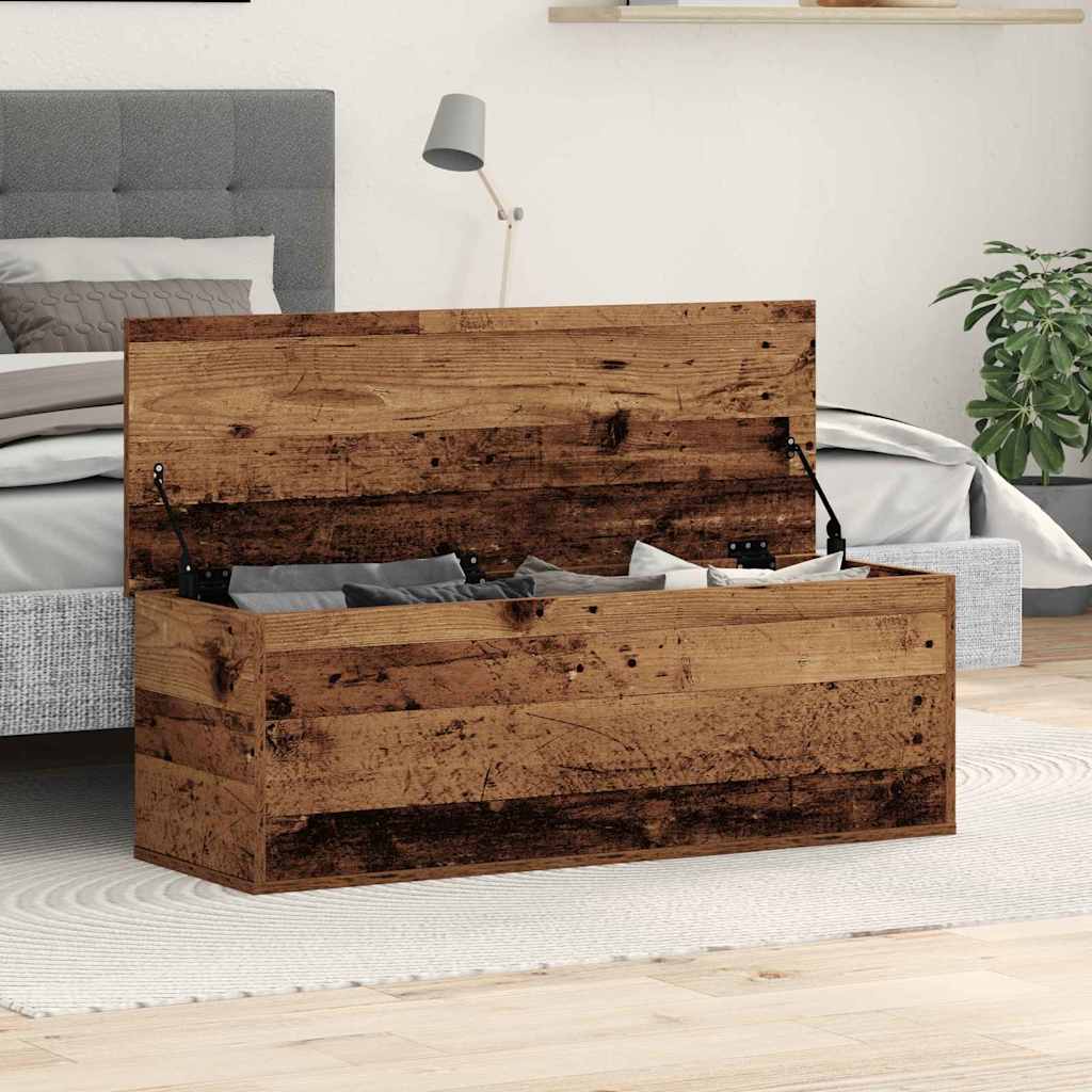 Opslagdoos Met Opslag Bewerkt Hout