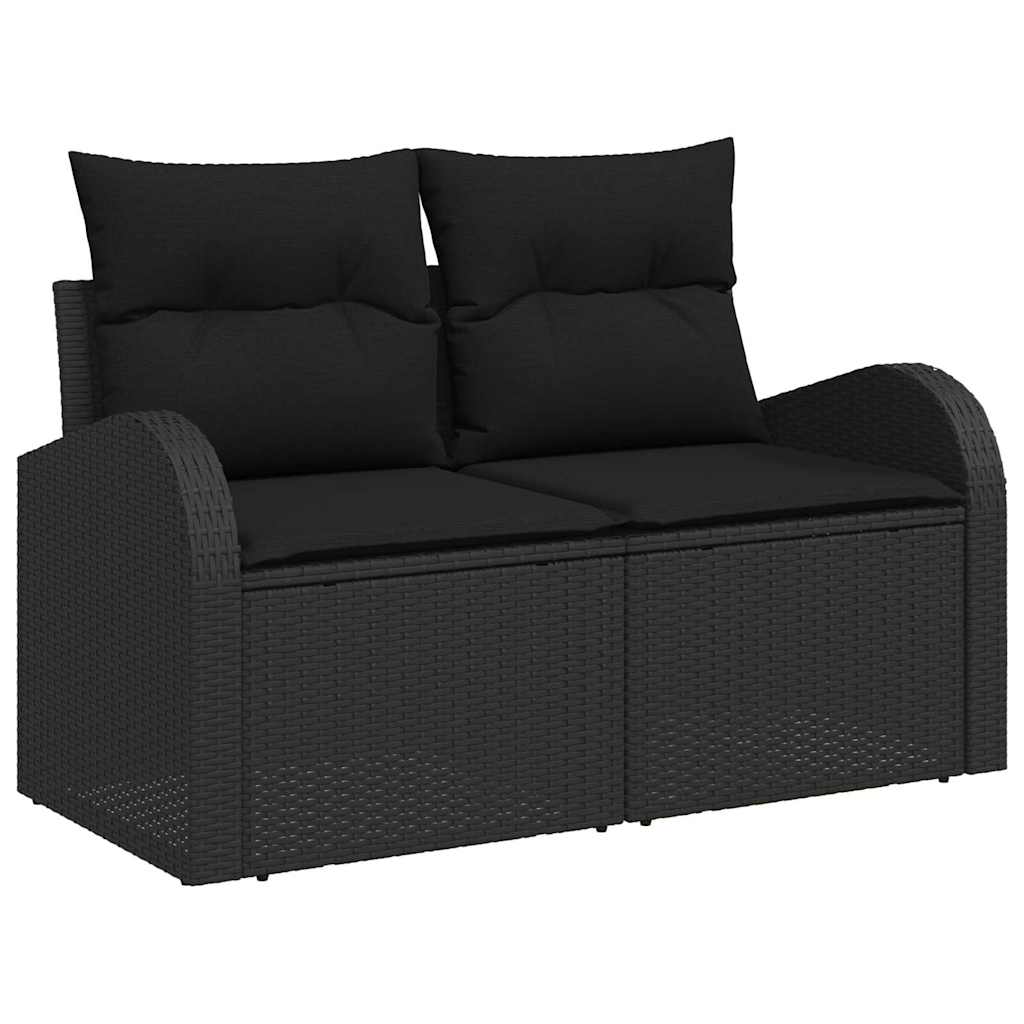 Tuinbank Set Met Kussen 6 Pcs Poly Rattan